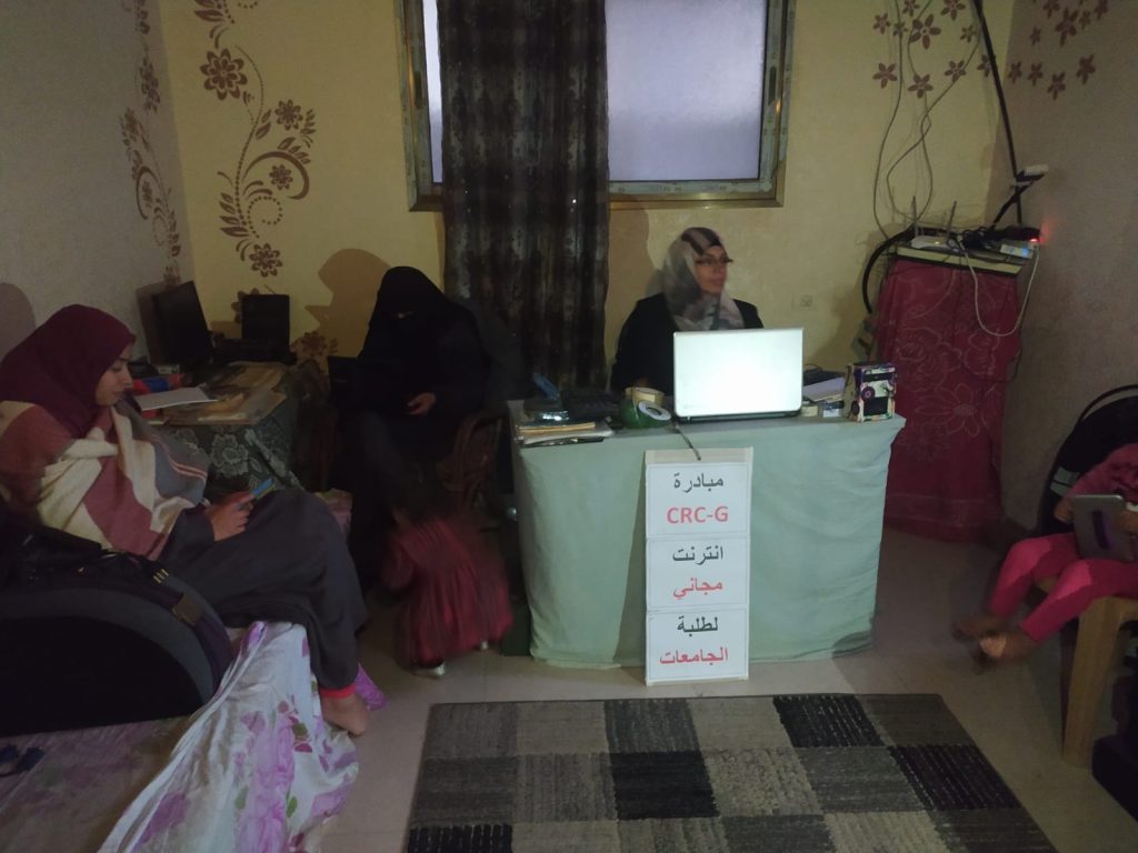 جانب من تنفيذ مبادرة الإنترنت الفايبر المجاني